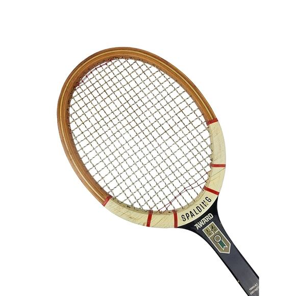 Raquette De Tennis Vintage Spalding Award – Bois Power-Ply – Poignée Feutre – USA